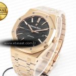 Audemars Piguet Royal Oak 41mm 15400 RG ZF 1:1 Best Edition Black Textured Dial on RG Bracelet V2 SA3120 Super Clone