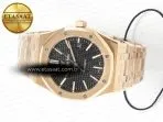 Audemars Piguet Royal Oak 41mm 15400 RG ZF 1:1 Best Edition Black Textured Dial on RG Bracelet V2 SA3120 Super Clone - Görsel 9