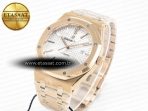 Audemars Piguet Royal Oak 41mm 15400 RG ZF 1:1 Best Edition White Textured Dial on RG Bracelet V2 SA3120 Super Clone