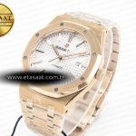 Audemars Piguet Royal Oak 41mm 15400 RG ZF 1:1 Best Edition White Textured Dial on RG Bracelet V2 SA3120 Super Clone