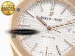 Audemars Piguet Royal Oak 41mm 15400 RG ZF 1:1 Best Edition White Textured Dial on RG Bracelet V2 SA3120 Super Clone - Görsel 10