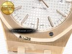 Audemars Piguet Royal Oak 41mm 15400 RG ZF 1:1 Best Edition White Textured Dial on RG Bracelet V2 SA3120 Super Clone - Görsel 13