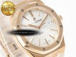 Audemars Piguet Royal Oak 41mm 15400 RG ZF 1:1 Best Edition White Textured Dial on RG Bracelet V2 SA3120 Super Clone - Görsel 5