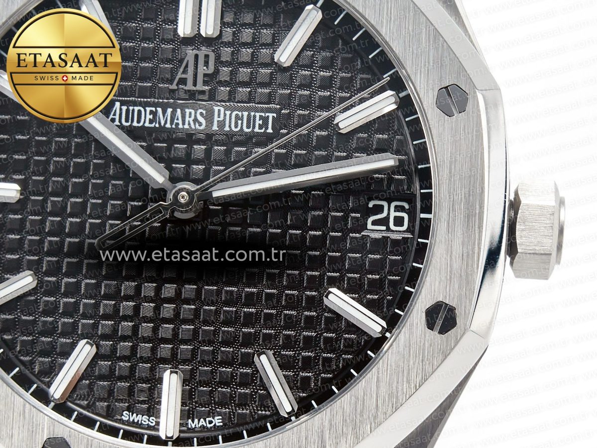 Audemars Piguet Royal Oak 39mm 15202 SS ZF 1:1 Best Edition Blue Textured Dial on SS Bracelet A2121 V2 - Görsel 11