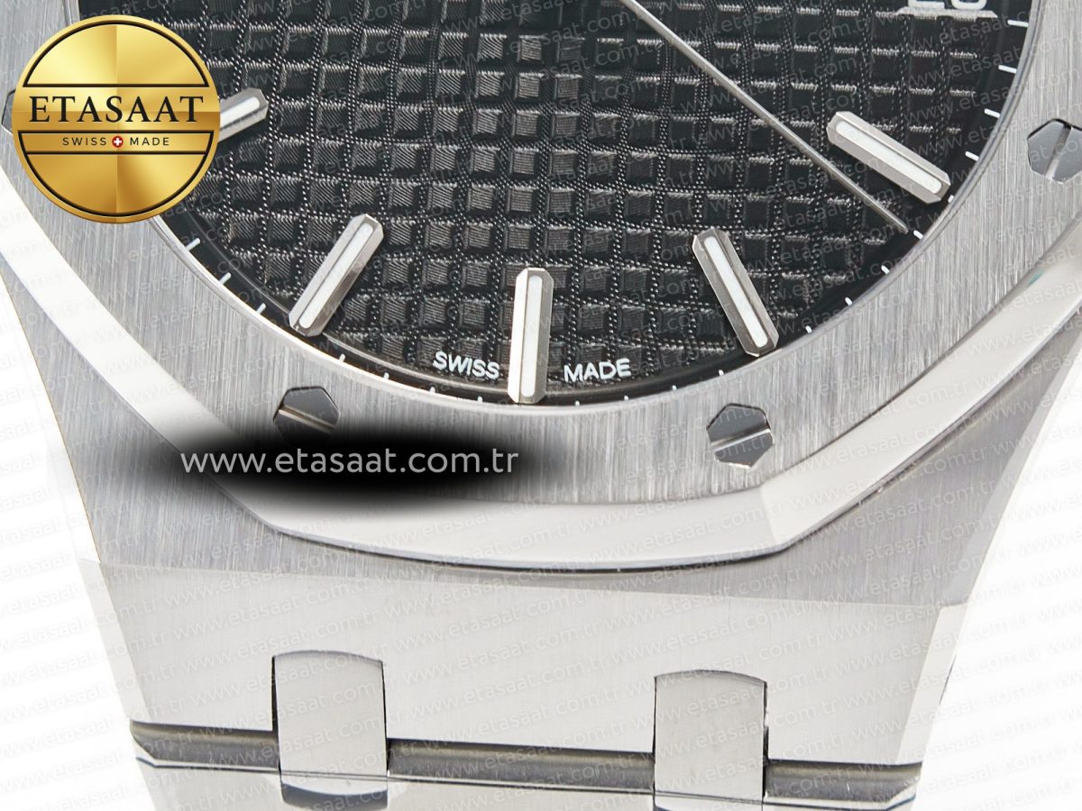 Audemars Piguet Royal Oak 39mm 15202 SS ZF 1:1 Best Edition Blue Textured Dial on SS Bracelet A2121 V2 - Görsel 12