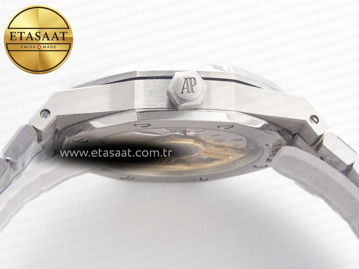 Audemars Piguet Royal Oak 39mm 15202 SS ZF 1:1 Best Edition Blue Textured Dial on SS Bracelet A2121 V2 - Görsel 14