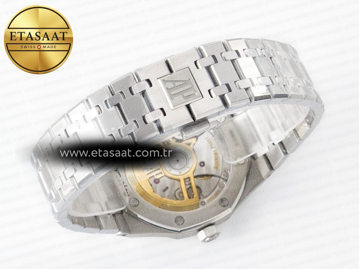 Audemars Piguet Royal Oak 39mm 15202 SS ZF 1:1 Best Edition Blue Textured Dial on SS Bracelet A2121 V2 - Görsel 15