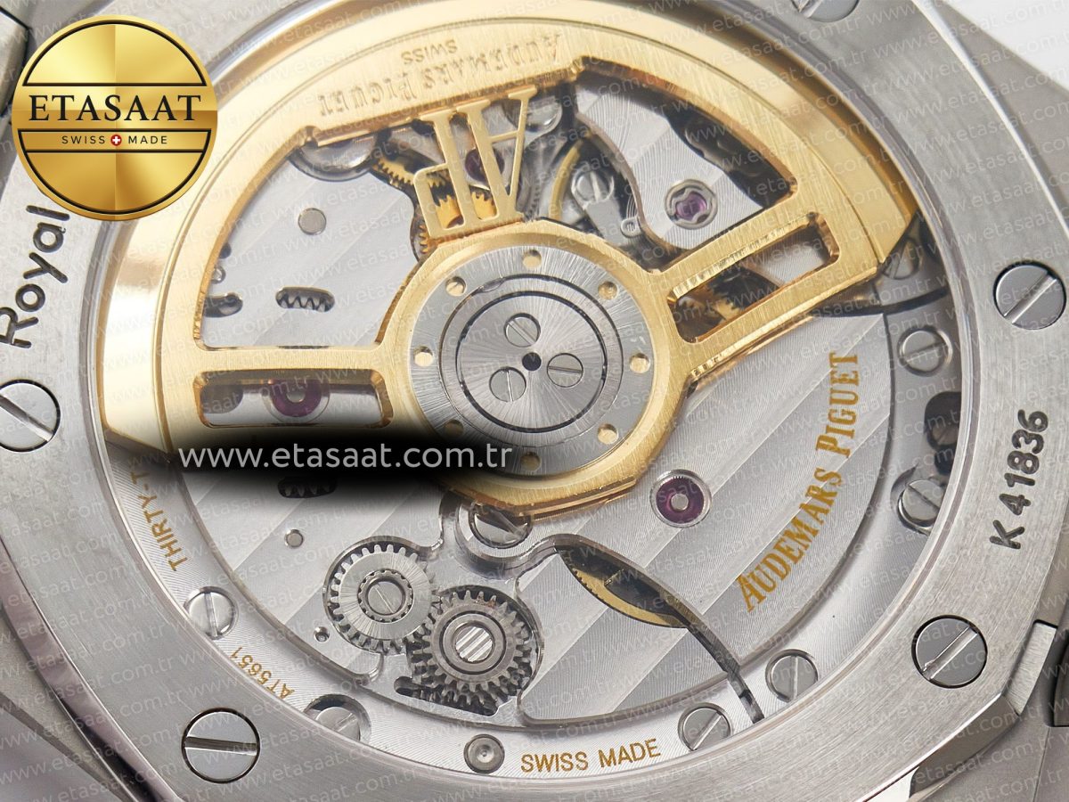 Audemars Piguet Royal Oak 39mm 15202 SS ZF 1:1 Best Edition Blue Textured Dial on SS Bracelet A2121 V2 - Görsel 17