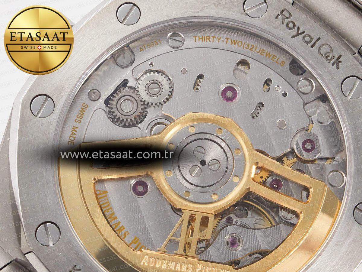 Audemars Piguet Royal Oak 39mm 15202 SS ZF 1:1 Best Edition Blue Textured Dial on SS Bracelet A2121 V2 - Görsel 20