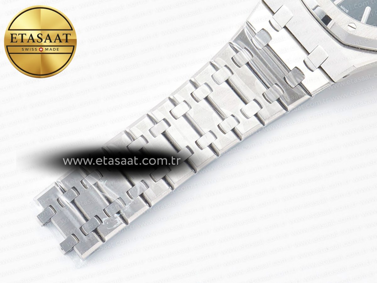 Audemars Piguet Royal Oak 39mm 15202 SS ZF 1:1 Best Edition Blue Textured Dial on SS Bracelet A2121 V2 - Görsel 22