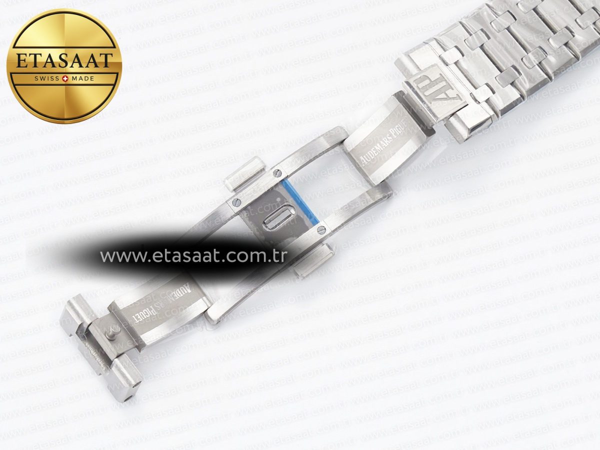 Audemars Piguet Royal Oak 39mm 15202 SS ZF 1:1 Best Edition Blue Textured Dial on SS Bracelet A2121 V2 - Görsel 26
