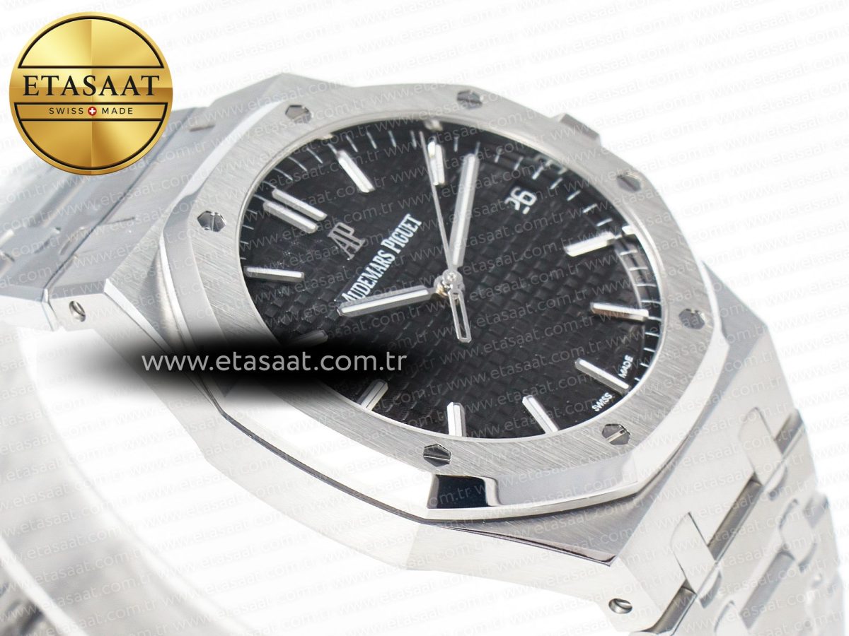 Audemars Piguet Royal Oak 39mm 15202 SS ZF 1:1 Best Edition Blue Textured Dial on SS Bracelet A2121 V2 - Görsel 7