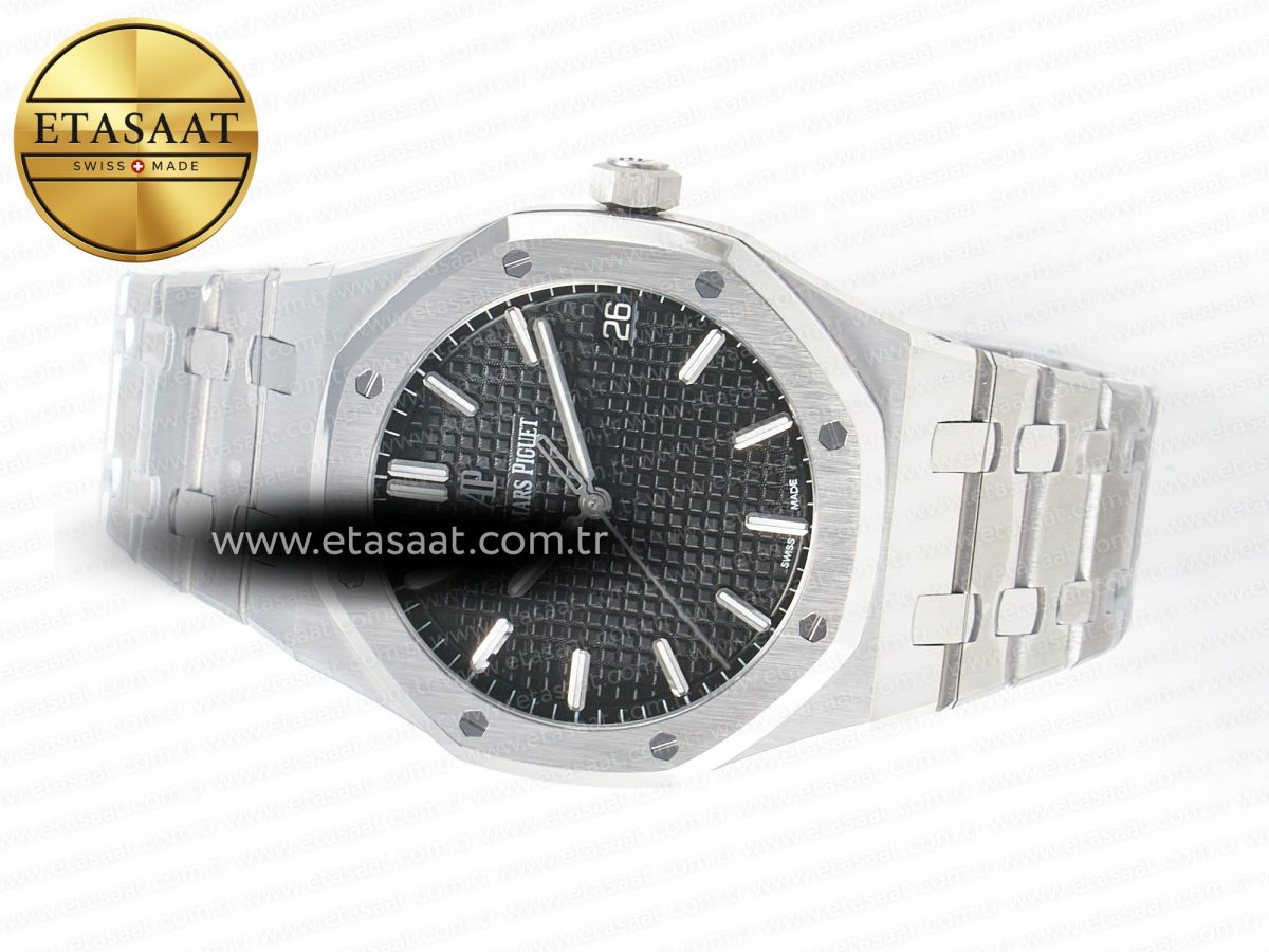 Audemars Piguet Royal Oak 39mm 15202 SS ZF 1:1 Best Edition Blue Textured Dial on SS Bracelet A2121 V2 - Görsel 9