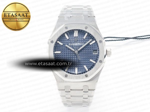 Audemars Piguet Royal Oak 15500 Mavi SA4302 Eta Saat Eta Saat - 1:1 Süper Klon Replika Saat