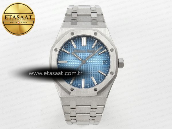 Audemars Piguet Royal Oak 15510BC Buz Mavi Dokulu SA4302 Eta Saat - 1:1 Süper Klon Replika Saat