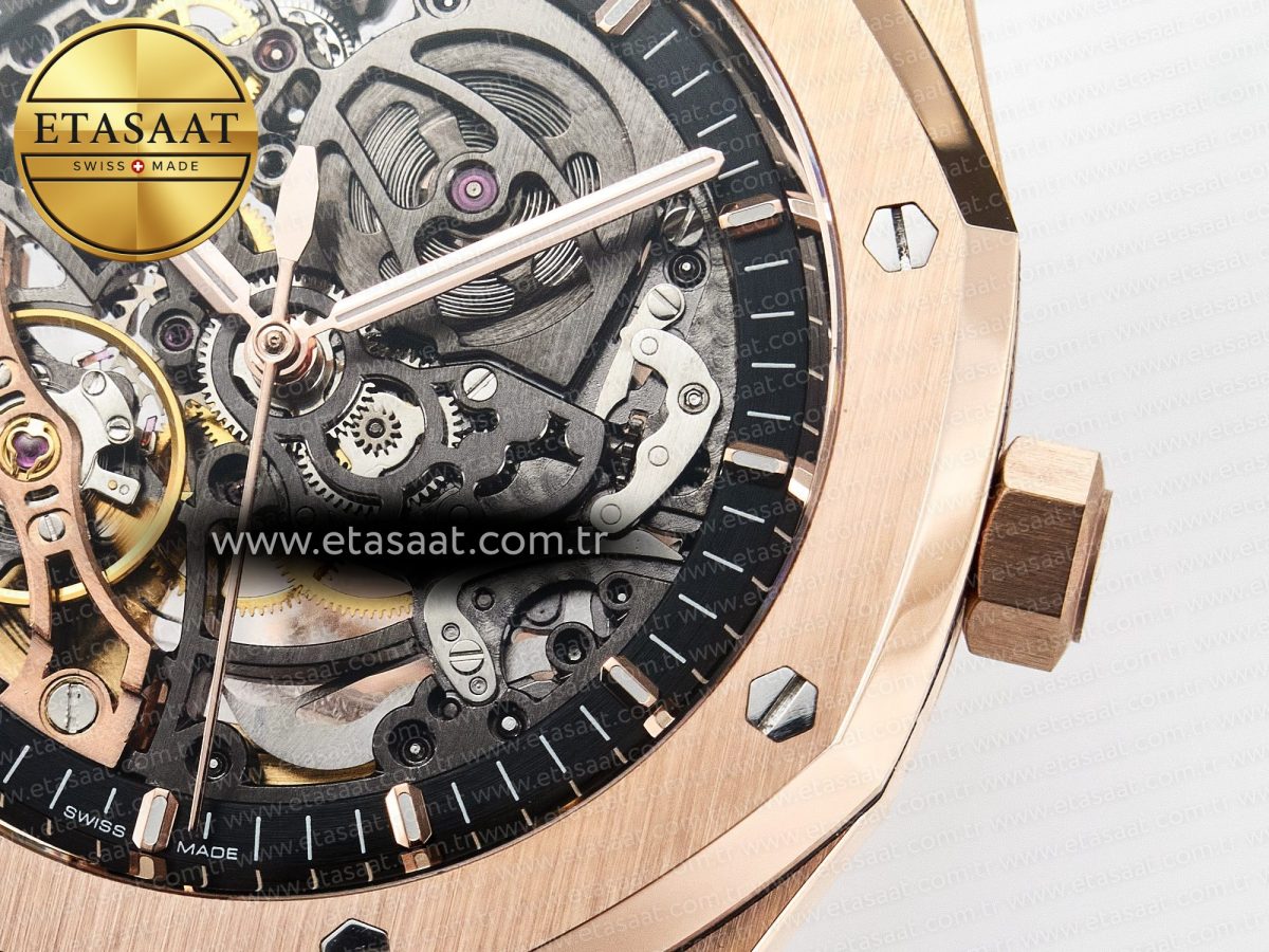 Audemars Piguet Royal Oak 41mm Openworked 15407 RG THBF 1:1 Best Edition on RG Bracelet SA3132 V2 - Görsel 12