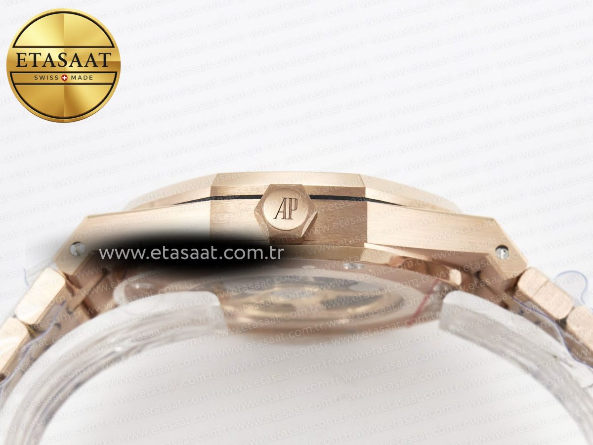 Audemars Piguet Royal Oak 41mm Openworked 15407 RG THBF 1:1 Best Edition on RG Bracelet SA3132 V2 - Görsel 14