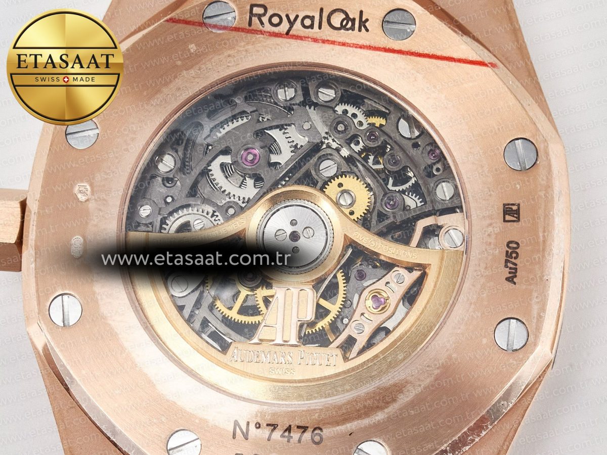 Audemars Piguet Royal Oak 41mm Openworked 15407 RG THBF 1:1 Best Edition on RG Bracelet SA3132 V2 - Görsel 17