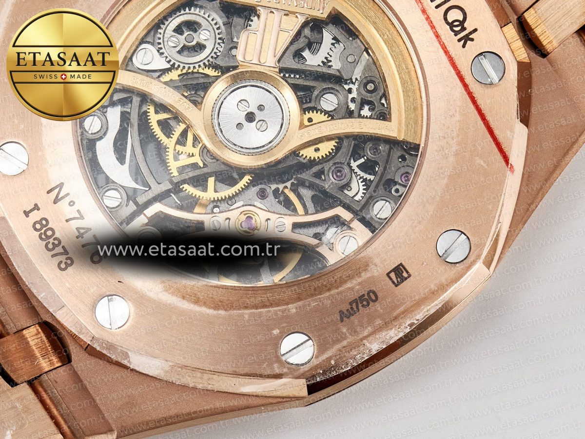 Audemars Piguet Royal Oak 41mm Openworked 15407 RG THBF 1:1 Best Edition on RG Bracelet SA3132 V2 - Görsel 18