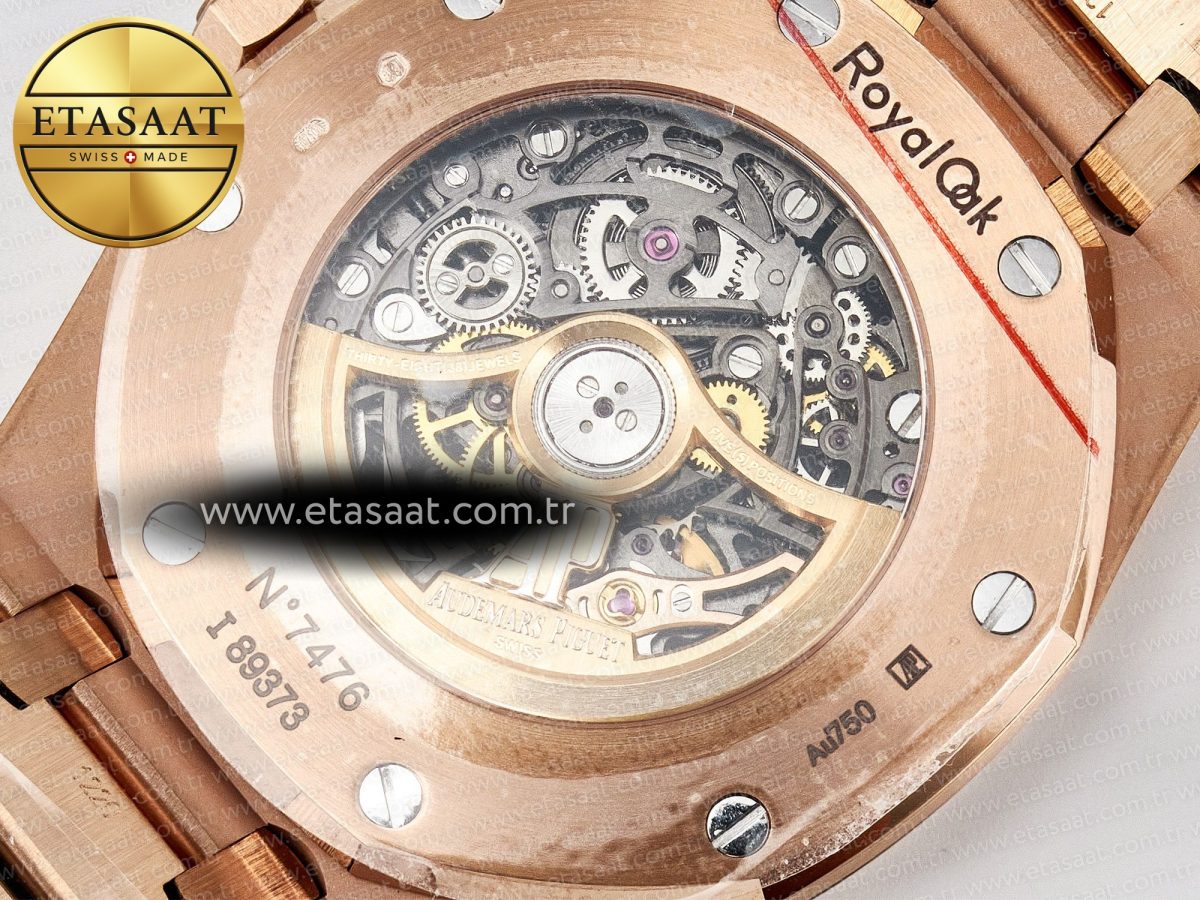 Audemars Piguet Royal Oak 41mm Openworked 15407 RG THBF 1:1 Best Edition on RG Bracelet SA3132 V2 - Görsel 19