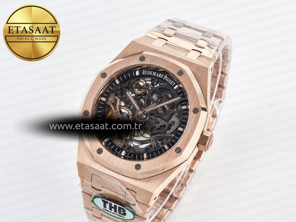 Audemars Piguet Royal Oak 41mm Openworked 15407 RG THBF 1:1 Best Edition on RG Bracelet SA3132 V2 - Görsel 2