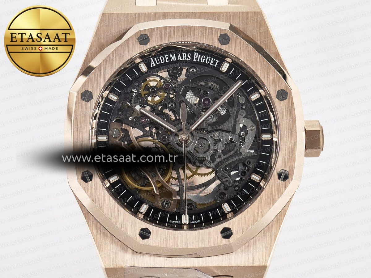 Audemars Piguet Royal Oak 41mm Openworked 15407 RG THBF 1:1 Best Edition on RG Bracelet SA3132 V2 - Görsel 4
