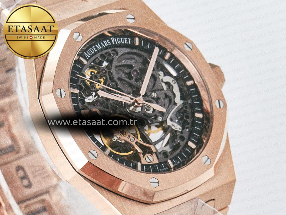 Audemars Piguet Royal Oak 41mm Openworked 15407 RG THBF 1:1 Best Edition on RG Bracelet SA3132 V2 - Görsel 5