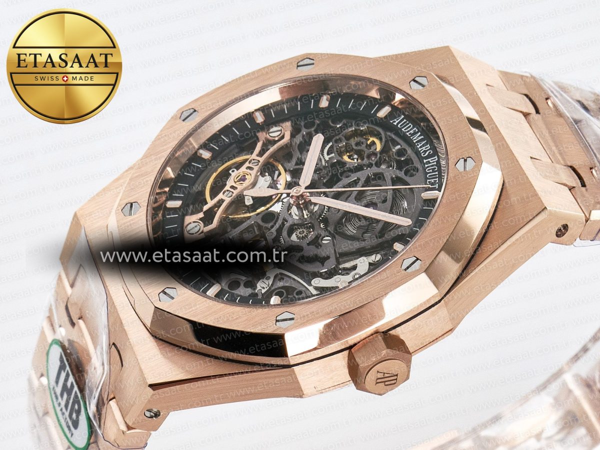 Audemars Piguet Royal Oak 41mm Openworked 15407 RG THBF 1:1 Best Edition on RG Bracelet SA3132 V2 - Görsel 6