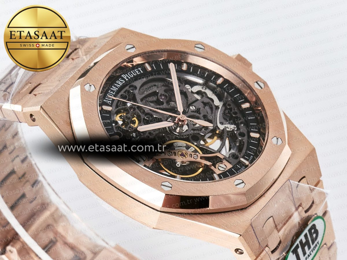 Audemars Piguet Royal Oak 41mm Openworked 15407 RG THBF 1:1 Best Edition on RG Bracelet SA3132 V2 - Görsel 7