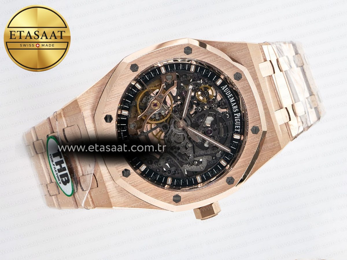 Audemars Piguet Royal Oak 41mm Openworked 15407 RG THBF 1:1 Best Edition on RG Bracelet SA3132 V2 - Görsel 8