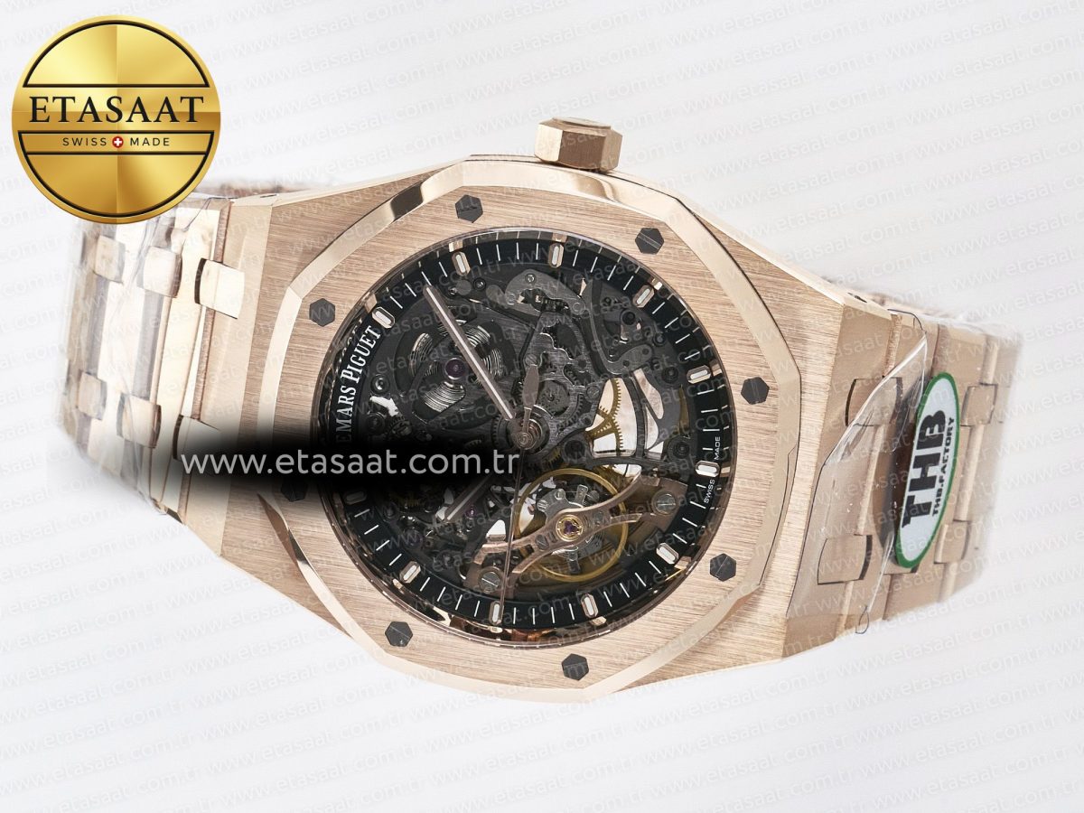 Audemars Piguet Royal Oak 41mm Openworked 15407 RG THBF 1:1 Best Edition on RG Bracelet SA3132 V2 - Görsel 9