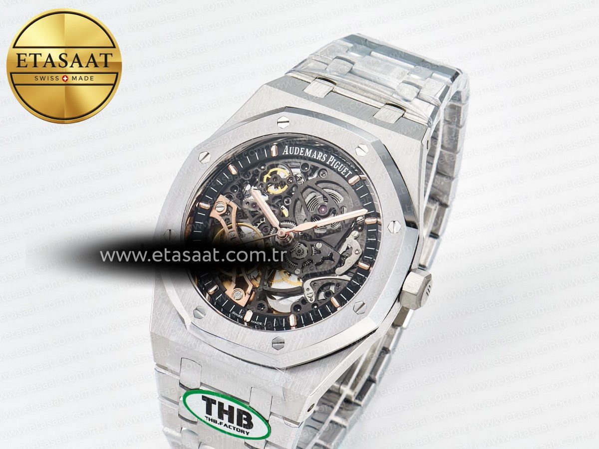 Audemars Piguet Royal Oak 41mm Openworked 15407 SS THBF 1:1 Best Edition on SS Bracelet SA3132 V2 - Görsel 1