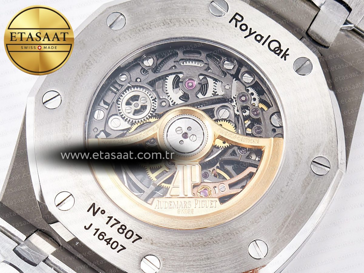 Audemars Piguet Royal Oak 41mm Openworked 15407 SS THBF 1:1 Best Edition on SS Bracelet SA3132 V2 - Görsel 17
