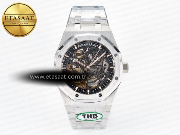Audemars Piguet Royal Oak 41mm İskelet 15407 THBF SA3132 Eta Saat - 1:1 Süper Klon Replika Saat