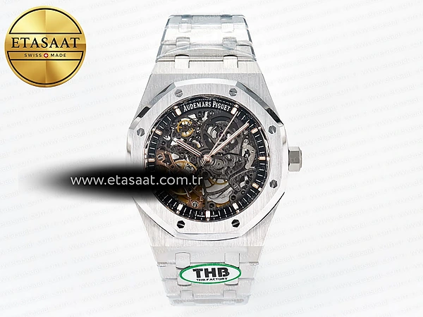 Audemars Piguet Royal Oak 41mm İskelet 15407 THBF SA3132 Eta Saat - 1:1 Süper Klon Replika Saat