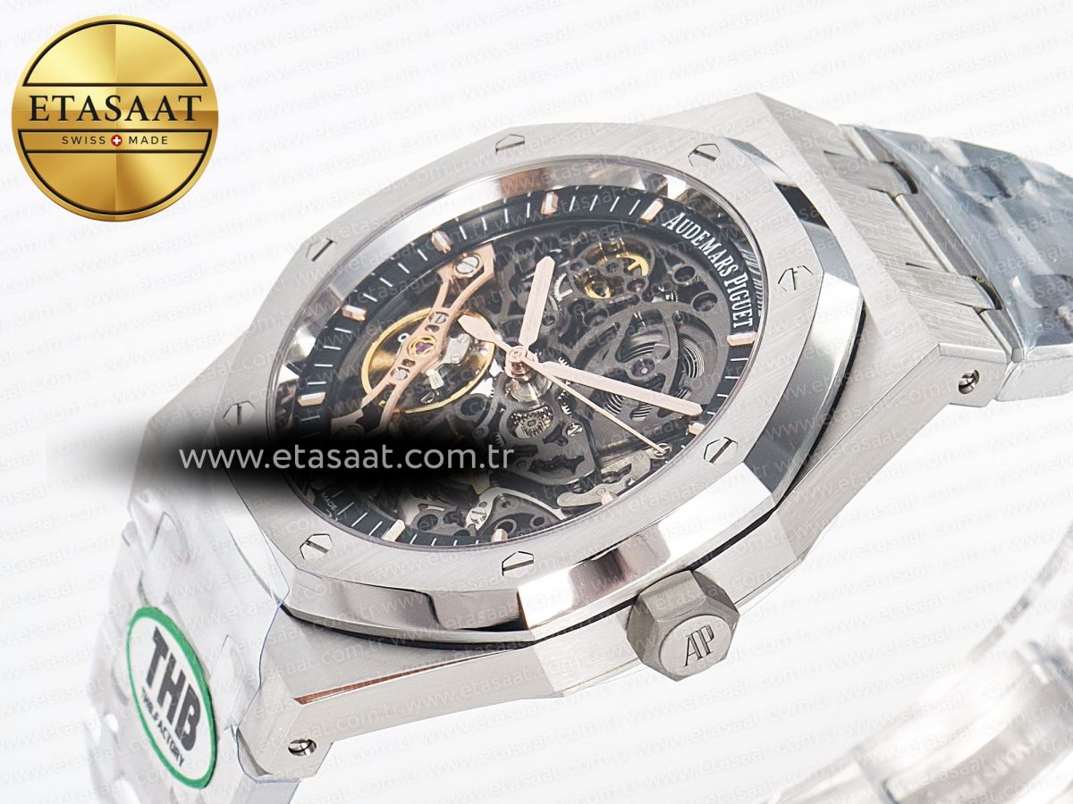 Audemars Piguet Royal Oak 41mm Openworked 15407 SS THBF 1:1 Best Edition on SS Bracelet SA3132 V2 - Görsel 6