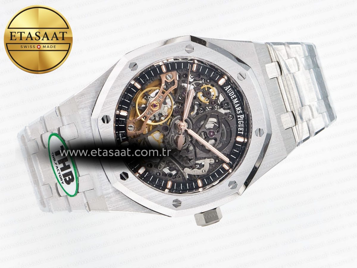 Audemars Piguet Royal Oak 41mm Openworked 15407 SS THBF 1:1 Best Edition on SS Bracelet SA3132 V2 - Görsel 8