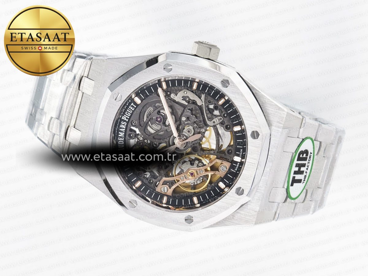 Audemars Piguet Royal Oak 41mm Openworked 15407 SS THBF 1:1 Best Edition on SS Bracelet SA3132 V2 - Görsel 9