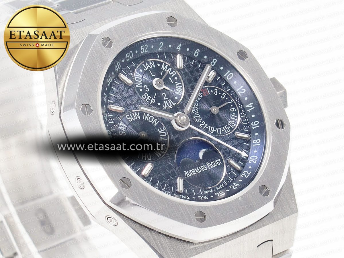 Audemars Piguet Royal Oak 41mm Perpetual Calendar 26574 SS APSF 1:1 Best Edition Blue Dial on SS Bracelet A5134 (CHS) - Görsel 5