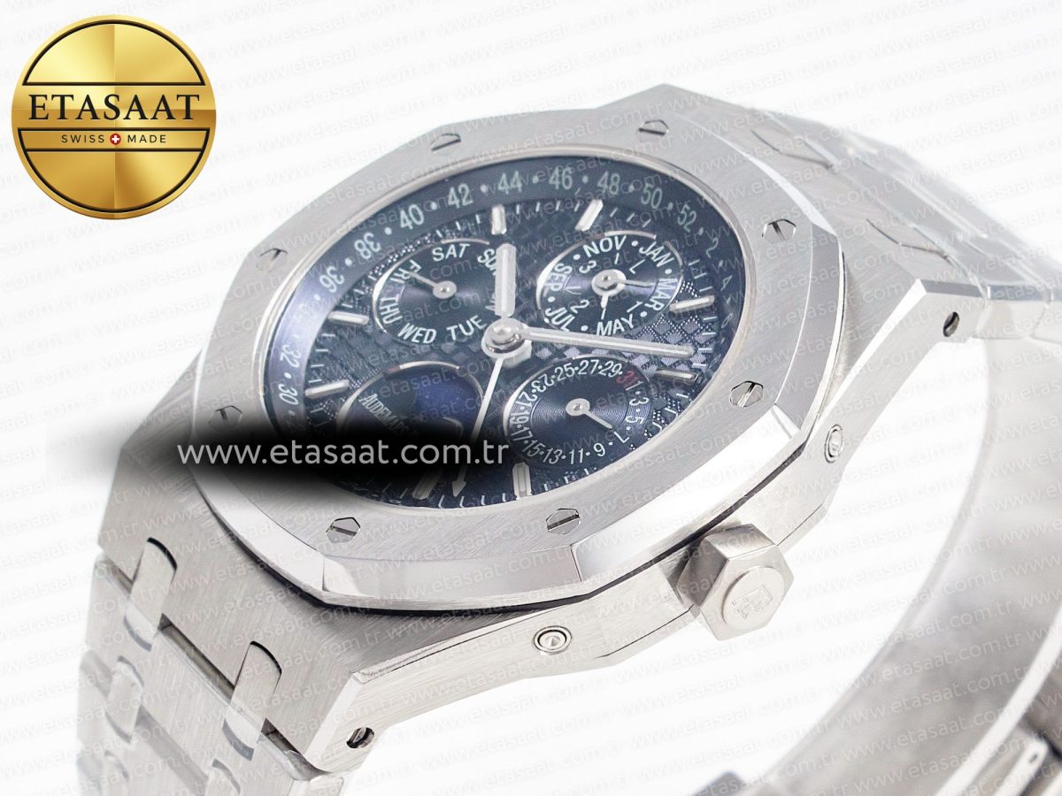 Audemars Piguet Royal Oak 41mm Perpetual Calendar 26574 SS APSF 1:1 Best Edition Blue Dial on SS Bracelet A5134 (CHS) - Görsel 6