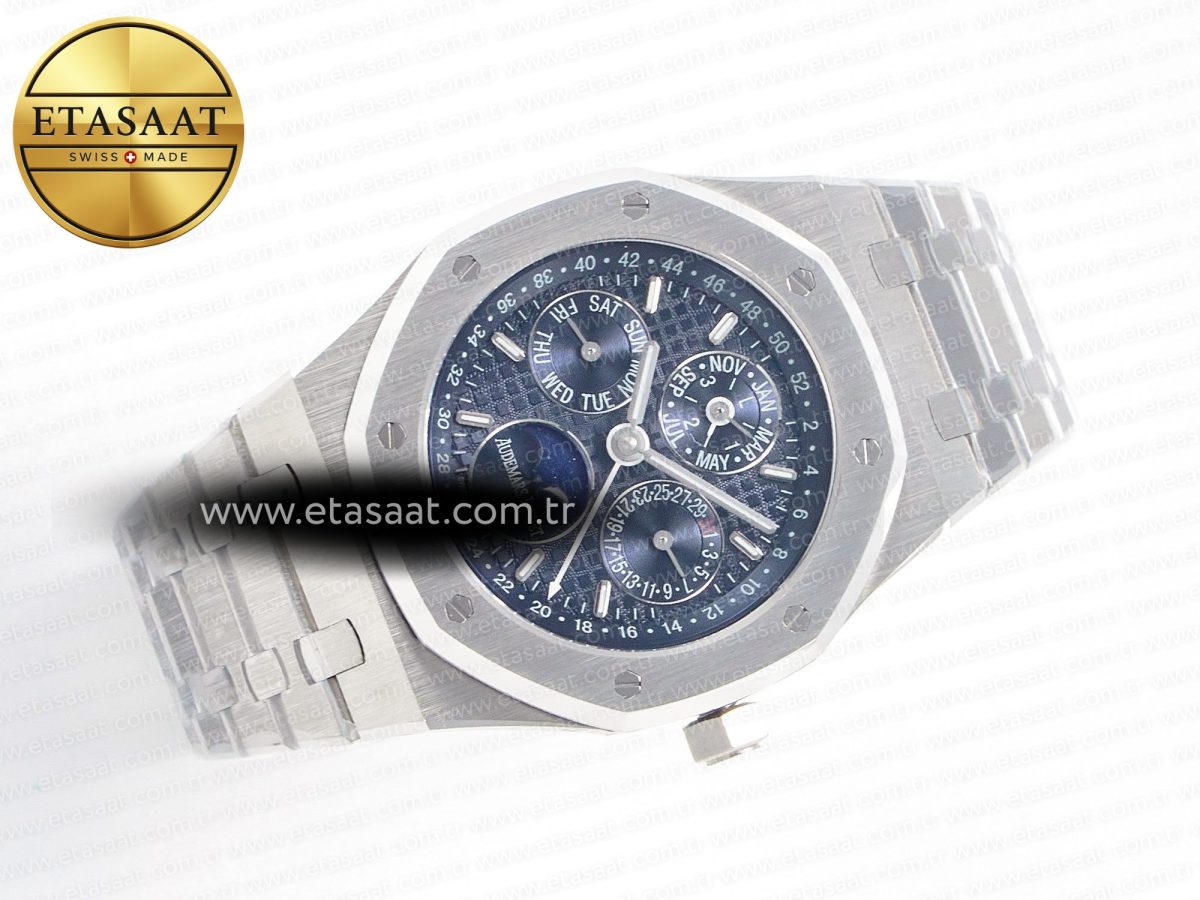 Audemars Piguet Royal Oak 41mm Perpetual Calendar 26574 SS APSF 1:1 Best Edition Blue Dial on SS Bracelet A5134 (CHS) - Görsel 8