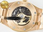 Audemars Piguet Royal Oak 41mm Skeleton 15407 RG ZF 1:1 Best Edition Skeleton Dial on RG Bracelet A3132 - Görsel 17