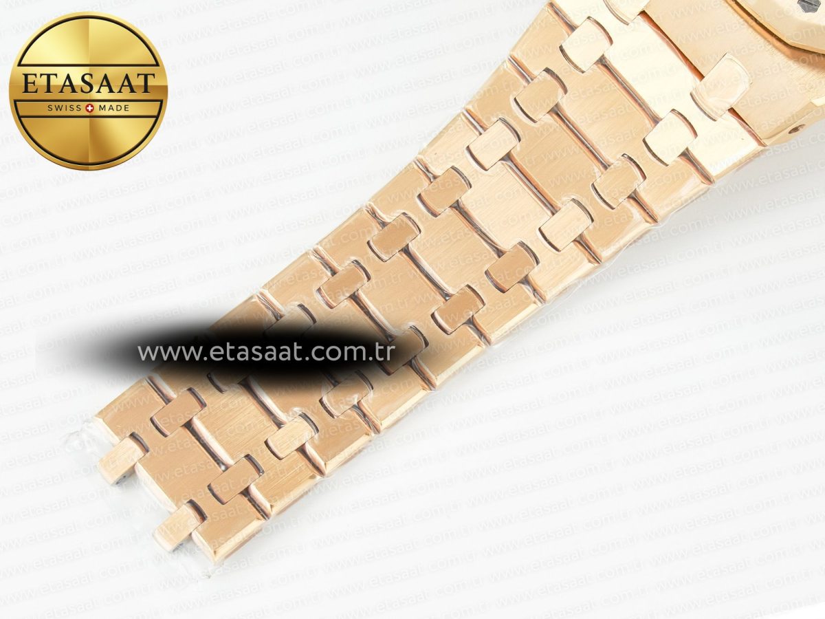 Audemars Piguet Royal Oak 41mm Skeleton 15407 RG ZF 1:1 Best Edition Skeleton Dial on RG Bracelet A3132 - Görsel 20