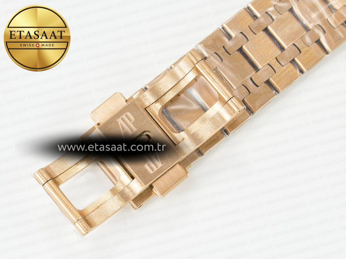 Audemars Piguet Royal Oak 41mm Skeleton 15407 RG ZF 1:1 Best Edition Skeleton Dial on RG Bracelet A3132 - Görsel 22