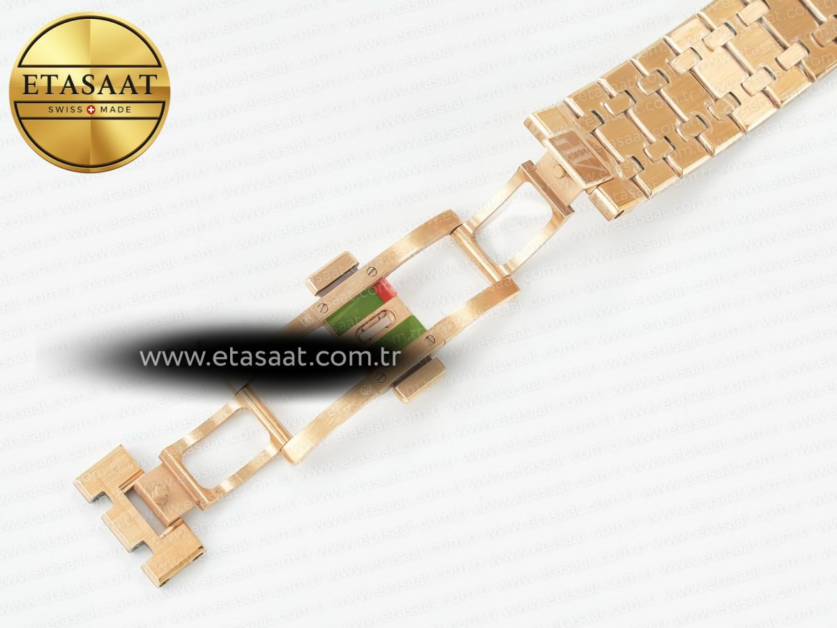 Audemars Piguet Royal Oak 41mm Skeleton 15407 RG ZF 1:1 Best Edition Skeleton Dial on RG Bracelet A3132 - Görsel 23