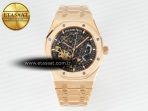 Audemars Piguet Royal Oak 41mm Skeleton 15407 RG ZF 1:1 Best Edition Skeleton Dial on RG Bracelet A3132 - Görsel 3