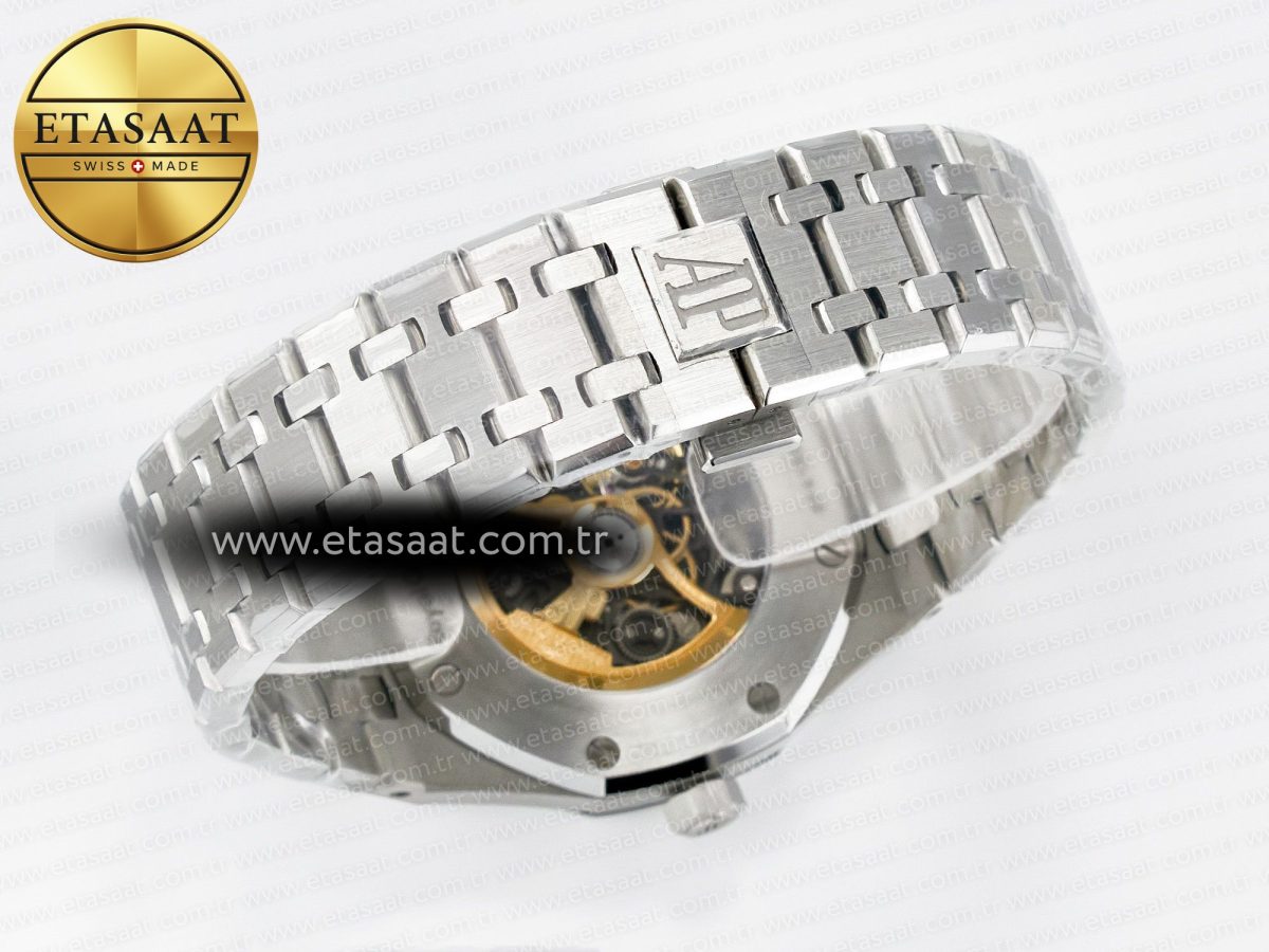Audemars Piguet Royal Oak 41mm Skeleton 15407 SS ZF 1:1 Best Edition Skeleton Dial on SS Bracelet A3132 - Görsel 15