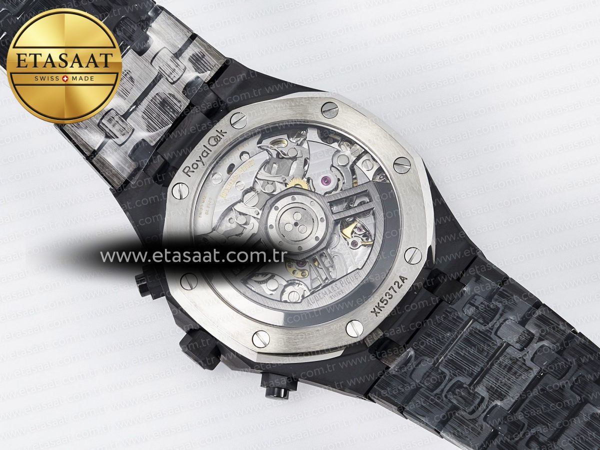 Audemars Piguet Royal Oak Chrono 26240 Black Ceramic APSF 1:1 Best Edition on Ceramic Bracelet SA4401 Super Clone - Görsel 18