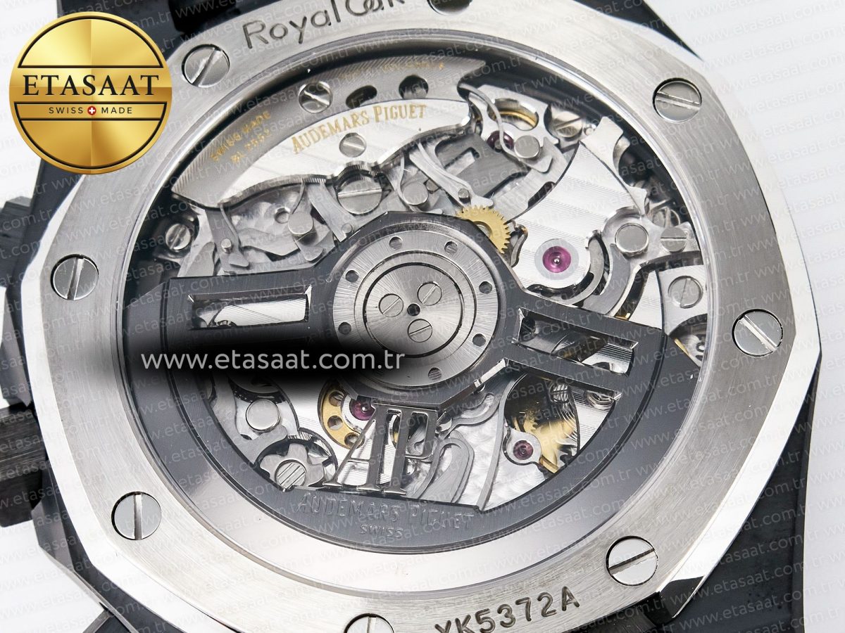 Audemars Piguet Royal Oak Chrono 26240 Black Ceramic APSF 1:1 Best Edition on Ceramic Bracelet SA4401 Super Clone - Görsel 19