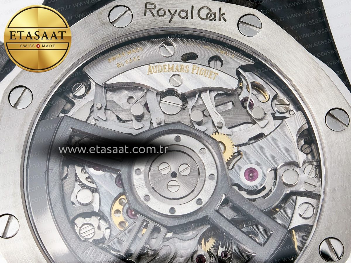 Audemars Piguet Royal Oak Chrono 26240 Black Ceramic APSF 1:1 Best Edition on Ceramic Bracelet SA4401 Super Clone - Görsel 20